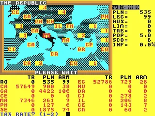 Annals of Rome gameplay screenshot on C64