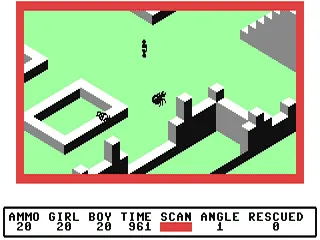 Ant Attack gameplay screenshot on C64