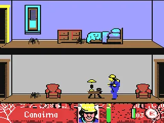 Arachnophobia gameplay screenshot on C64