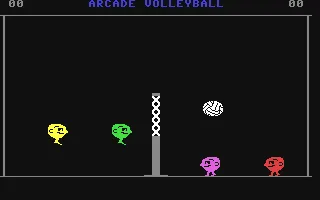 Arcade Volleyball gameplay screenshot on C64
