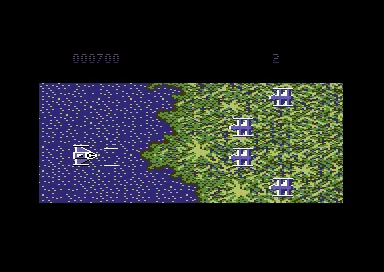 Arcadia gameplay screenshot on C64