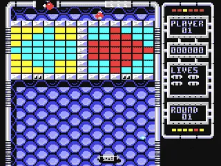 Arkanoid: Revenge of Doh gameplay screenshot on C64