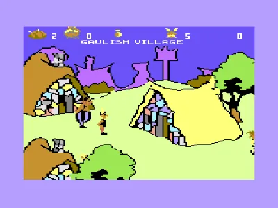 Asterix and the Magic Cauldron gameplay screenshot on C64