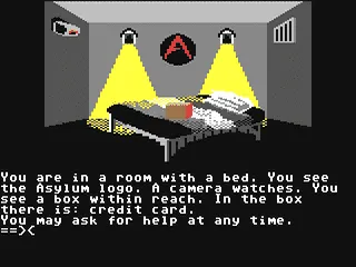 Asylum gameplay screenshot on C64