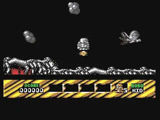 Atomic Robo-Kid gameplay screenshot on C64