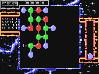 Atomino gameplay screenshot on C64