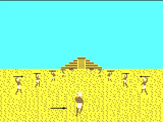 Aztec Challenge gameplay screenshot on C64