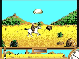 Back to the Future Part III gameplay screenshot on C64
