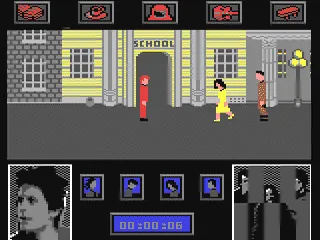 Back to the Future gameplay screenshot on C64