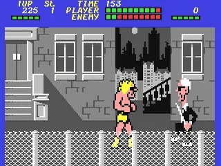 Bad Street Brawler gameplay screenshot on C64
