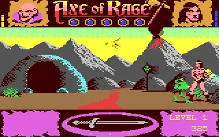 Barbarian II: The Dungeon of Drax gameplay screenshot on C64