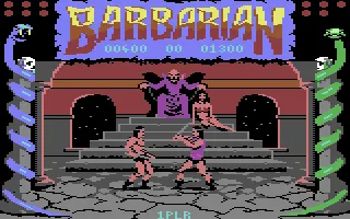 Barbarian: The Ultimate Warrior gameplay screenshot on C64