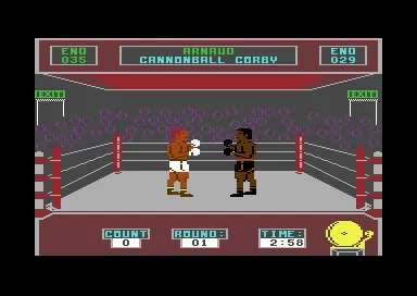 Barry McGuigan World Championship Boxing gameplay screenshot on C64