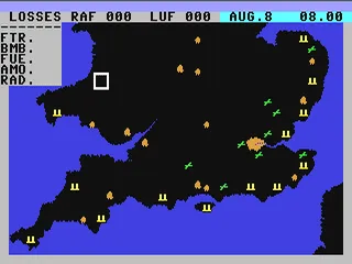 Battle of Britain gameplay screenshot on C64
