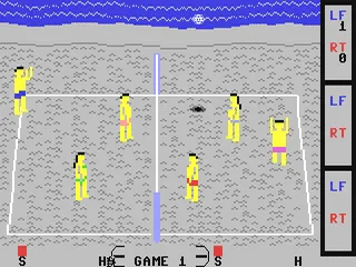 Beach Blanket Volleyball gameplay screenshot on C64