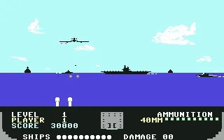 Beach Head gameplay screenshot on C64