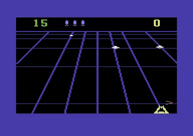 Beamrider gameplay screenshot on C64