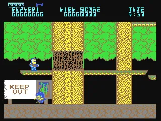 Bionic Commando gameplay screenshot on C64