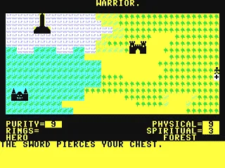 Black Crystal gameplay screenshot on C64