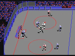 Blades of Steel gameplay screenshot on C64