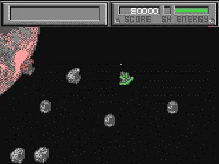 Blasteroids gameplay screenshot on C64
