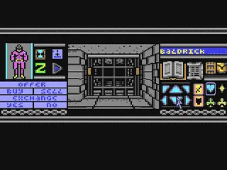Bloodwych gameplay screenshot on C64