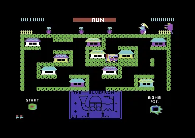 Blue Print gameplay screenshot on C64