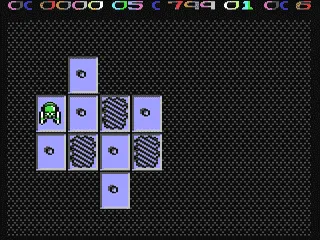 Bombuzal gameplay screenshot on C64