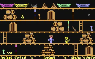 Booty gameplay screenshot on C64