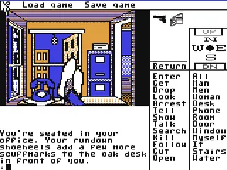 Borrowed Time gameplay screenshot on C64