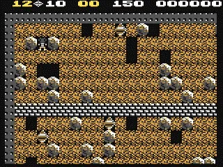 Boulder Dash gameplay screenshot on C64