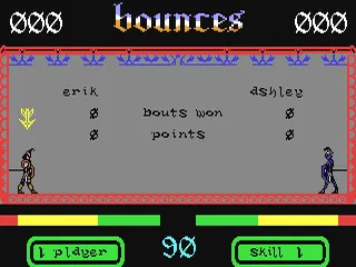 Bounces gameplay screenshot on C64
