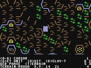 Breakthrough in the Ardennes gameplay screenshot on C64