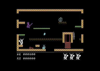 Brian Bloodaxe gameplay screenshot on C64