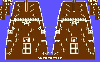 Broadsides gameplay screenshot on C64