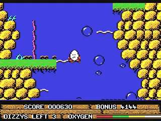 Bubble Dizzy gameplay screenshot on C64