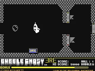 Bubble Ghost gameplay screenshot on C64