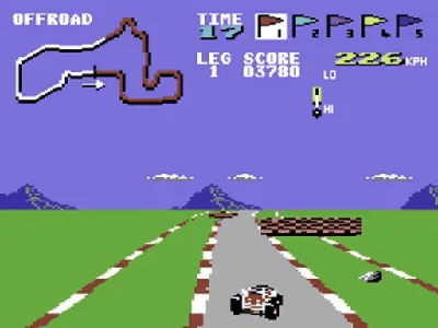 Buggy Boy gameplay screenshot on C64