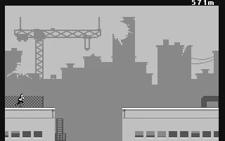 Canabalt gameplay screenshot on C64