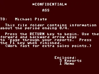 Cartels & Cutthroats gameplay screenshot on C64