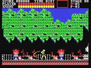 Castlevania gameplay screenshot on C64