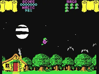 Cauldron gameplay screenshot on C64