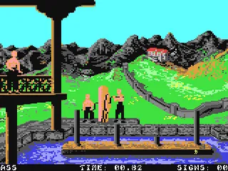 Chambers of Shaolin gameplay screenshot on C64