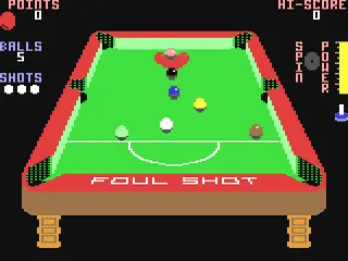 Championship 3D Snooker gameplay screenshot on C64