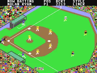 Championship Baseball gameplay screenshot on C64