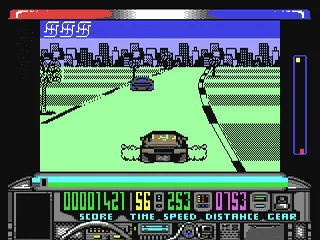 Chase H.Q. gameplay screenshot on C64