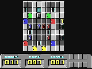 Chip's Challenge gameplay screenshot on C64