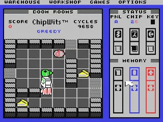ChipWits gameplay screenshot on C64