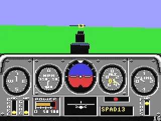 Chuck Yeager's Advanced Flight Trainer gameplay screenshot on C64
