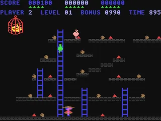 Chuckie Egg gameplay screenshot on C64